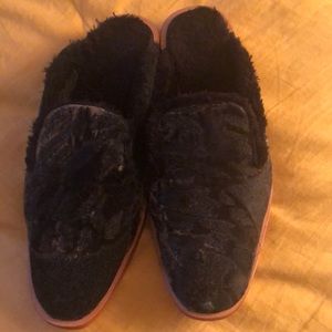 free people fur mules size 7